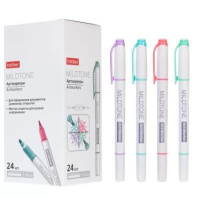 Текстовыделитель "Hatber. Mildtone PASTEL" 1-4мм, ассорти 4 цвета