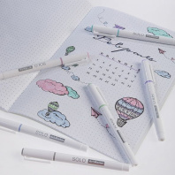 Текстовыделитель "Hatber. Solo NEON" 1-4мм, ассорти 4 цвета