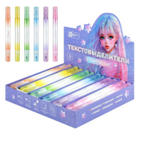 Текстовыделитель "Феникс+. Сияющая красота" голубой, жёлтый, зелёный, оранжевый, розовый, сиреневый