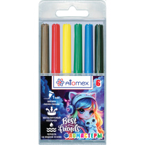 Фломастеры   6цв "Attomex. Best Friends", вентил. колпачок, подвес