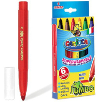Фломастеры Jumbo  6цв "Carioca", карт.коробка