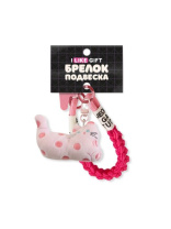 Брелок-подвеска для телефона "Spotted cat" розовый
