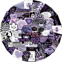 Стикеры "Fiolet" 3-6см ассорти 50+ штук в упаковке