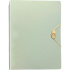 Папка Биндер А5, 4кольца, 25 вкладышей, с застежкой-резинкой, мятная