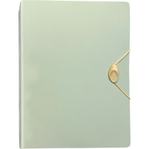Папка Биндер А5, 4кольца, 25 вкладышей, с застежкой-резинкой, мятная