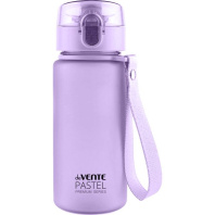 Бутылка для воды 400мл 17,9x6,5 см, пластиковая, с диффузором, матовая, сиреневая, с петлей