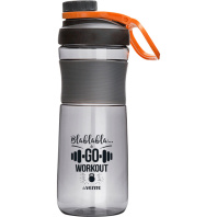 Бутылка для воды 520 мл "Sport"  20,2x8,0x8,0 см, пластиковая, серая, с петлей