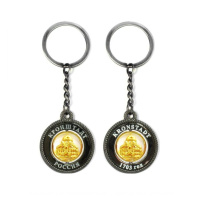 Брелок металл 11см "Кронштадт. Морской Никольский Собор" черный жемчуг