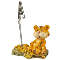 Держатель для записей "Тигр с монетами" 5*2*9см   4 дизайна