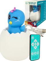 Светильник 12см "Птичка"  звук,свет,пульт,пласт.,USB в к-те,в кор.