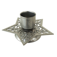 Подсвечник "Звезда узорная" серебро 4*8см