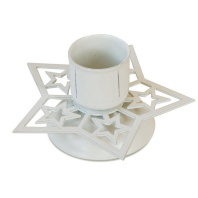 Подсвечник "Созвездие" белый 4*8см