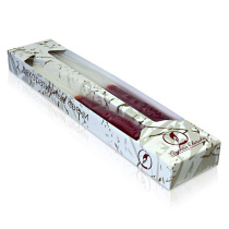 Свеча античная рубиново-белая 2 шт/уп