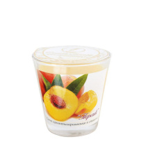 Свеча ароматизированные  6см  "Персик" в стекле