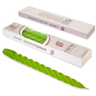 Свеча витая зеленая 2 шт/уп