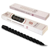 Свеча витая черная 2 шт/уп