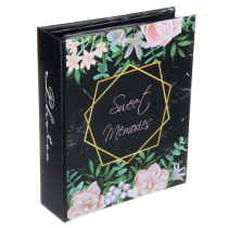 Фотоальбом 200 фото 10*15см Flowers, черные страницы