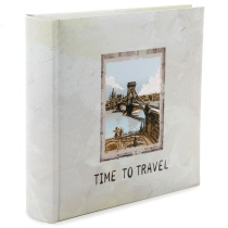 Фотоальбом 200 фото 10*15см Путешествие, бум.карм.с мемо, книжн. пер-т