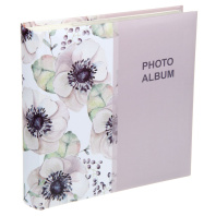 Фотоальбом 200 фото 10*15см Цветы, бум.карм.с мемо, книжн. пер-т