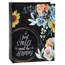 Фотоальбом 100 фото 10*15см Цветы, черные страницы