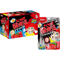 Леденцы кислые Sour Candy Mini 26 г. ,/уп.20 шт./, клубника