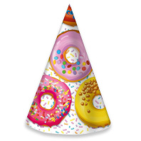 Колпак карнавальный "Пончики" 18см,  6 шт/уп