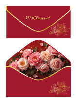 Конверт для денег "С Юбилеем!"