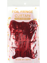 Занавес 1*2м "Вечеринка" красный