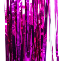 Занавес 1*2м "Дождик" фольга фуксия