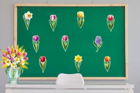 Комплект для оформления "Весенние цветы" 10 предметов