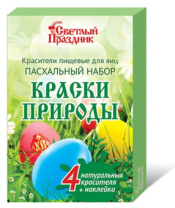 Красители пищевые 4 цвета "Краски природы" + наклейки, красители натуральные