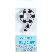 Свеча-цифра "9" Футболист, 5см