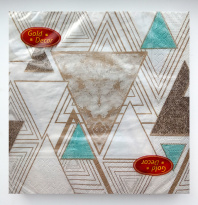 Салфетка  Gold decor "Малахит" 33*33см, 20 шт., 3-х слойная