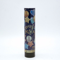 Хлопушка пневматическая 20см "Супер Пати" серпантин фольга, голубой