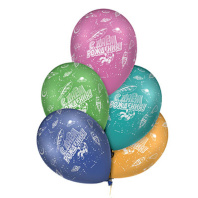 Набор шаров с рисунком 12" "С ДР Космический" 36см 5 шт