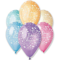 Шар с рисунком 12"  С Днем свадьбы 30 см 25 шт. в уп.