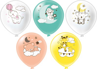 Шар с рисунком 12" СДР Зверята 30 см 25 шт. в уп.