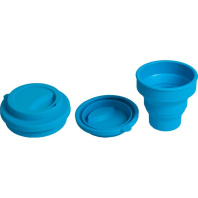 Стакан для воды "School" силиконовый складной, голубой