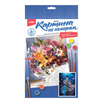 Картина по номерам на картоне 20*30см "Девушка на озере"