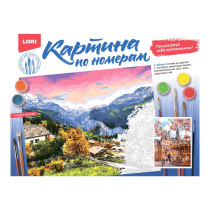 Картина по номерам на картоне 30*40см "Весенний парк"