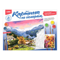 Картина по номерам на картоне 30*40см "Осенний букет"