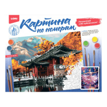 Картина по номерам на картоне 40*50см "Балерина и роза"