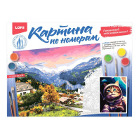 Картина по номерам на картоне 40*50см "Космонавт"