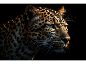 Картина по номерам на холсте 40*50см "Леопард на охоте"