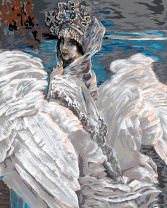 Картина по номерам на холсте 40*50см Врубель М. А. Царевна-лебедь