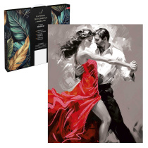 Картина по номерам на холсте с поталью 40*50см "Танго вдвоем"