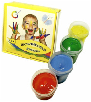 Краски пальчиковые  4цв. 160мл. Азбука цвета