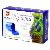 Набор акрил. красок   6 цв, 100гр, глянцевые