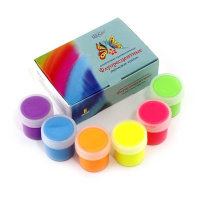 Набор акрил. красок   6 цв, 120мл "DecArt" флуоресцентный