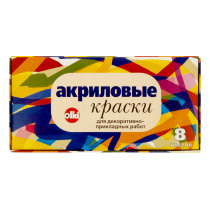 Набор акрил. красок   8 цв. 170мл, "Для декоративно-прикладных работ"
